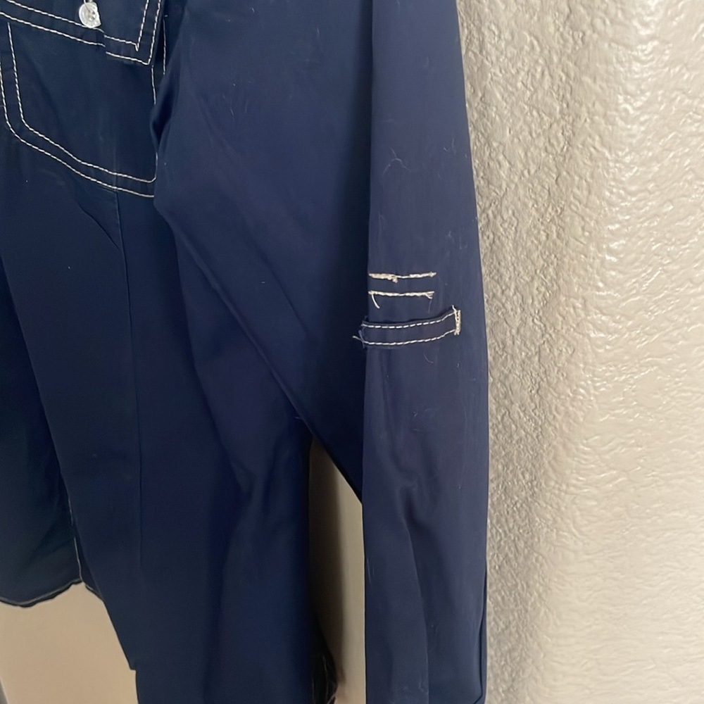 Tommy Hilfiger Women’s Navy Shirt Size L - Picture 5 of 5